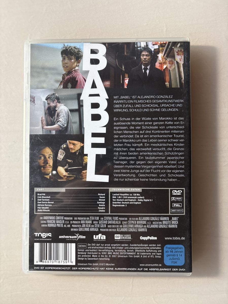 Tutti i DVDs: BABEL – Usato da Ruswil venduto da Slivio_ 1