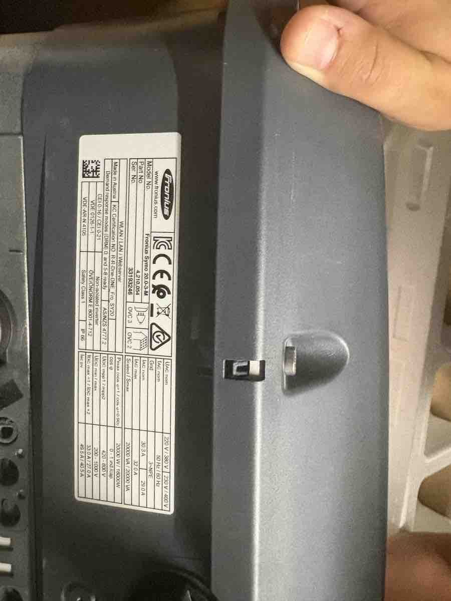 Fronius Inverter: Fronius Symo 20.0-3-M Wechselrichter – Usato da Trimmis venduto da sil_hw72