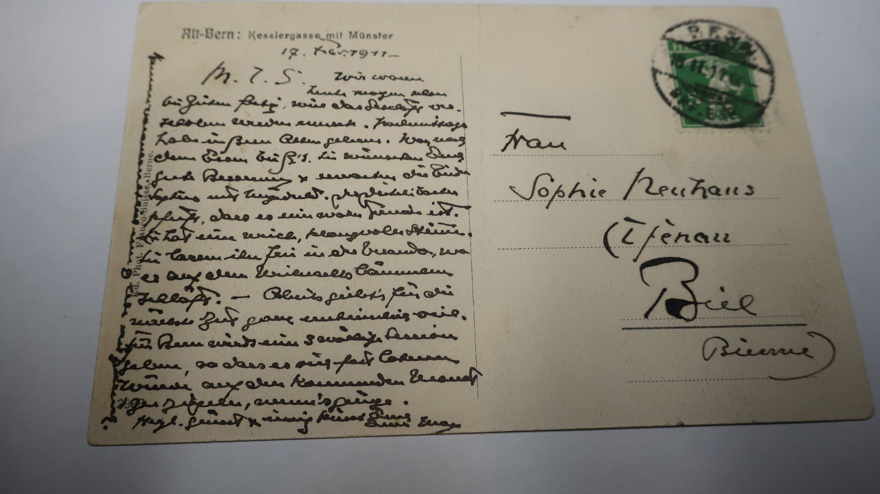 Cartoline postali: Alt Bern  Kesslergasse mit Münster  1911 – Difettoso da Cormoret venduto da Pascalll2001 4