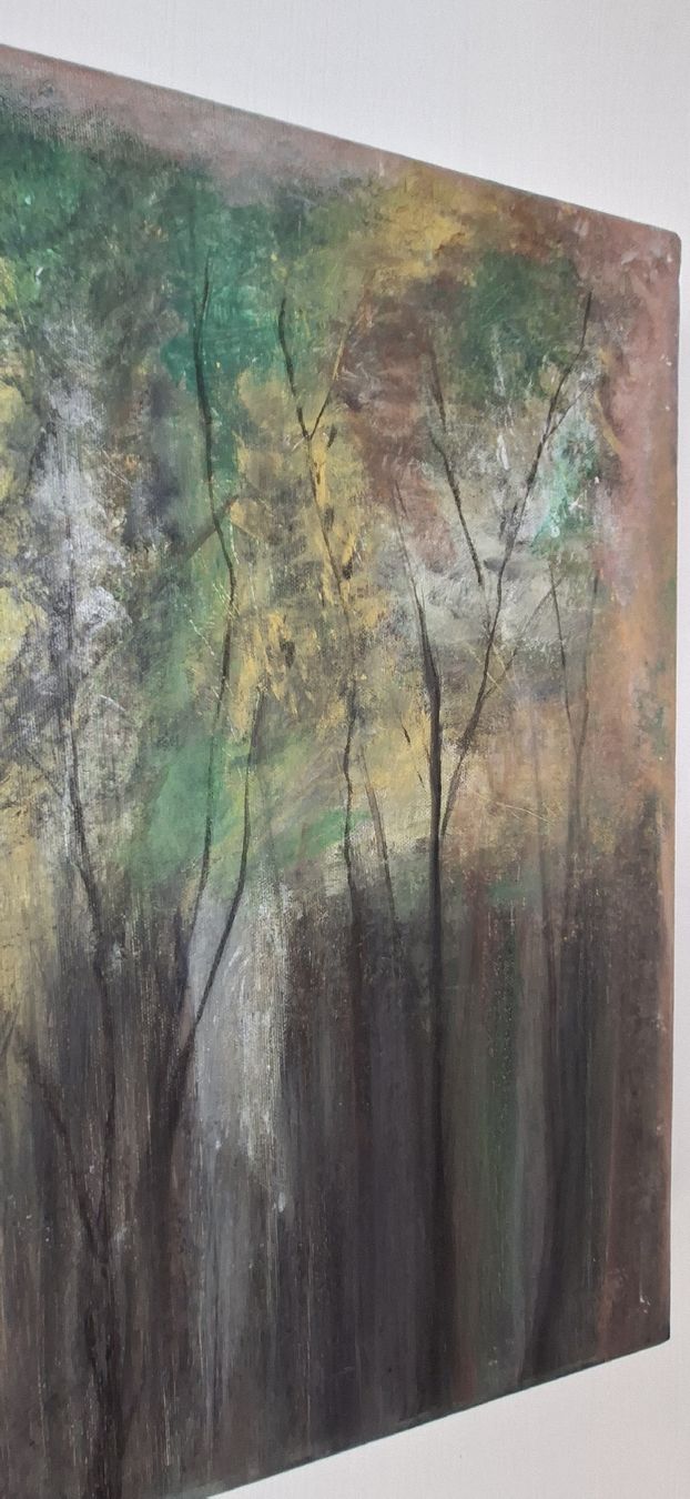 Dipinti: Gemälde" Herbstwald " handmade 50×60×4 – Nuovo (secondo la descrizione) da Riehen venduto da Steinbock1970 6