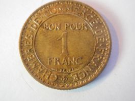 1921  Frankreich Bon pour 1 Franc  -unz