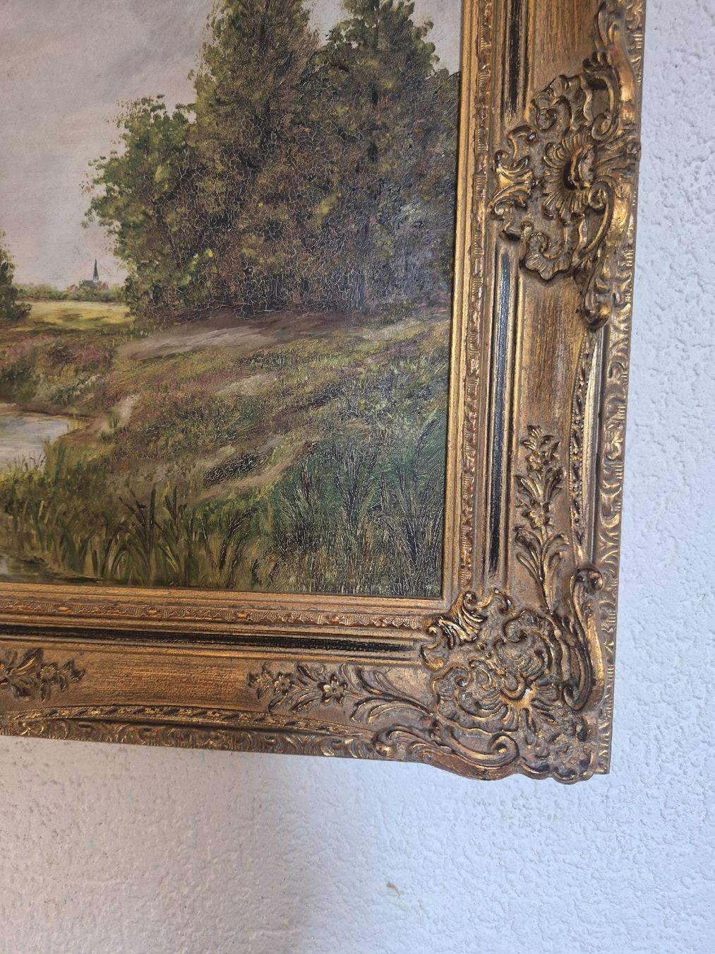 Tableaux: Gemälde Landschaft mit Fluss und Bäumen, verg. Rahmen – D'occasion à Frauenfeld par mel_2gqy 8
