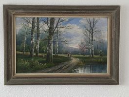 2 Karl-Kaufmann-Ölgemälde auf Leinen