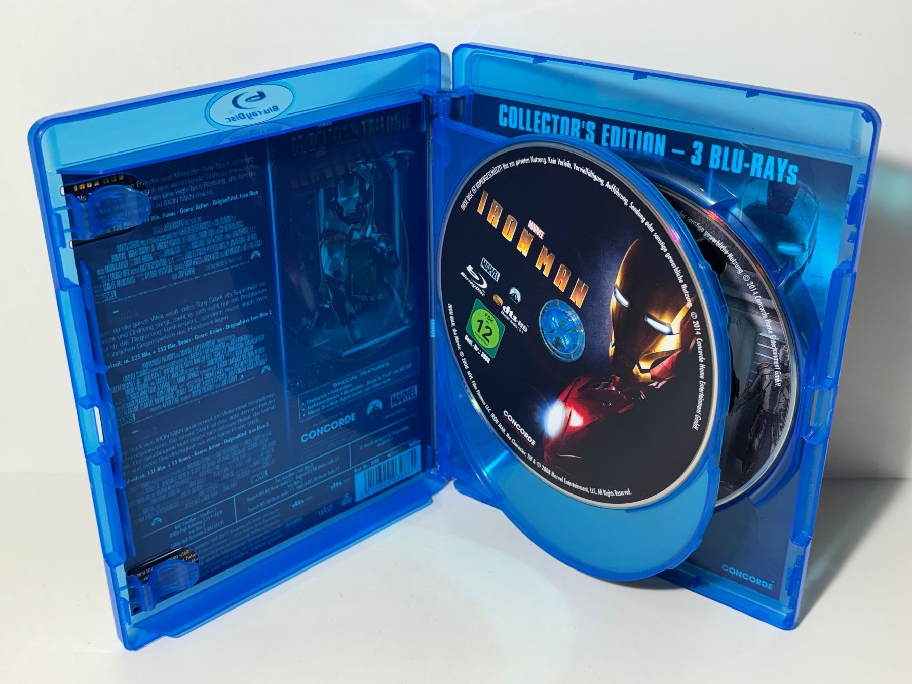 Tutti i DVDs: Iron Man 1-3 Blu Ray – Usato da Wilderswil venduto da Sstriker 2