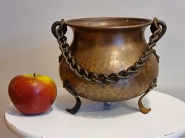 Vintage Kupfer-Blumentopf – Kette & Dreifuss