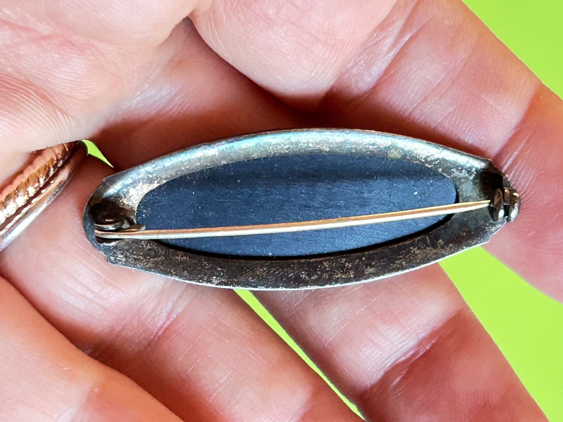 Spille & Fermagli: Antike Art Deco Brosche Silber Onyx Markasit – Usato da Dittingen venduto da Bijoubelle 4