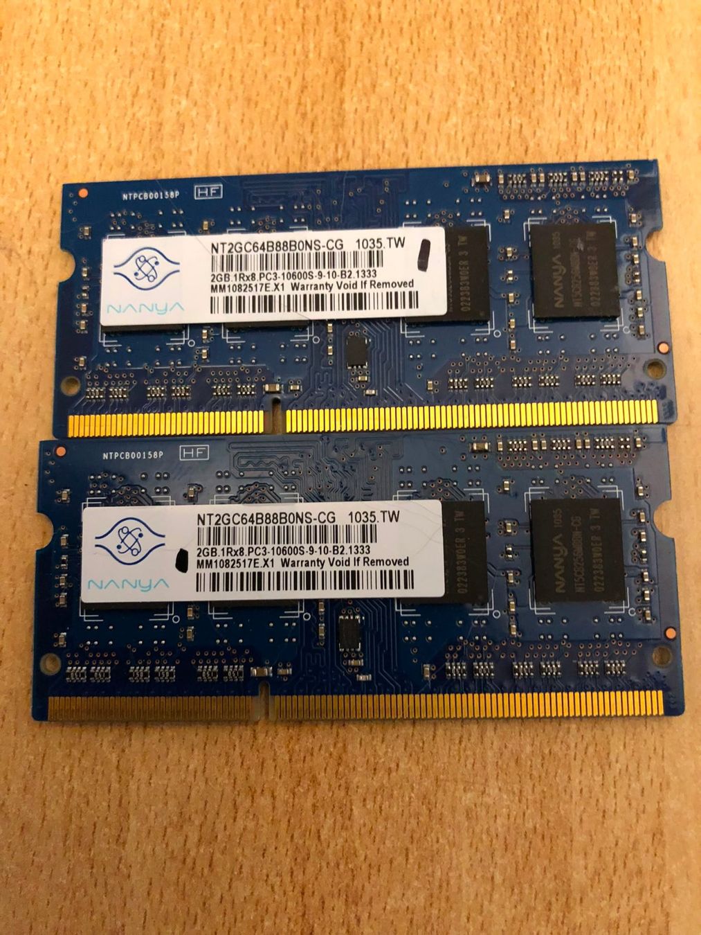 Memoria / RAM: Vends Ram sodimm Nanya 2x2gb – Usato da Corpataux venduto da pfi_27t6