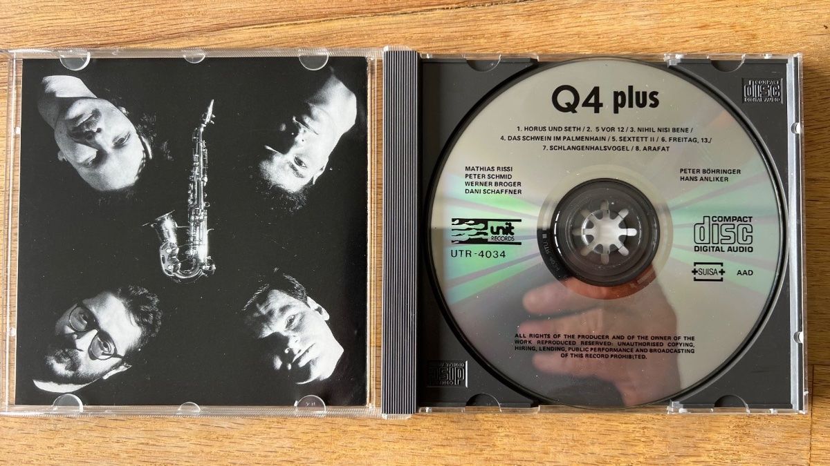 CD: Q4 - Plus / CD - 1. Swiss-Press. 1990 - Free Jazz – Usato da Gais venduto da soundcave57 2