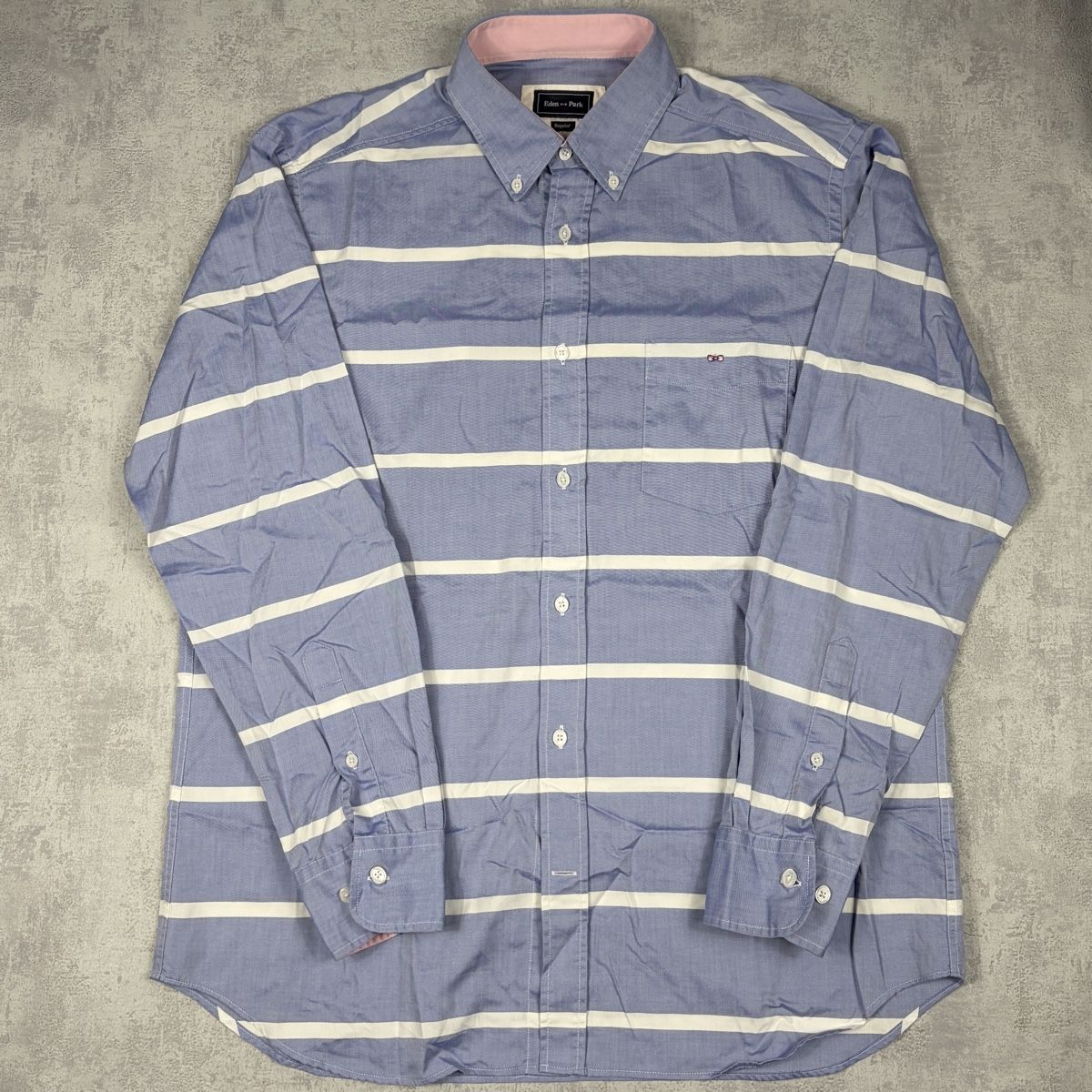Hemden: Chemise Eden Park rayée bleu et blanche - L Regular – Neu (gemäss Beschreibung) aus Hauterive NE von Leo_o