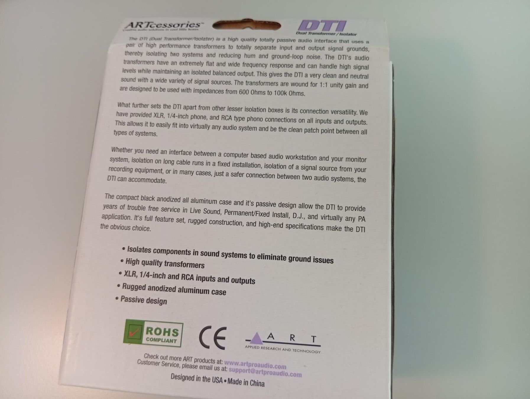 Convertitori: ART DTI - Dual Transformer/Isolater Originalverpackt – Nuovo e nell'imballaggio originale da Zürich venduto da Nathmann 3