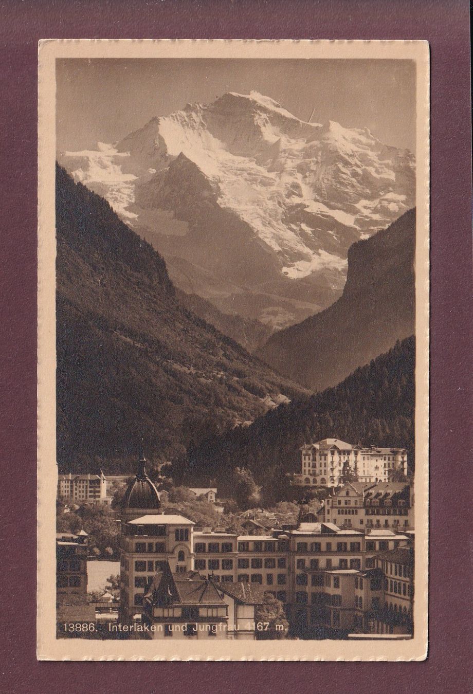 Ansichtskarten: INTERLAKEN - Jungfrau – Gebraucht aus Pully von nicecards