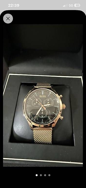 Hugo Boss Herren Chronograph Uhr Gold-Schwarz, Original Box (Gebraucht ...