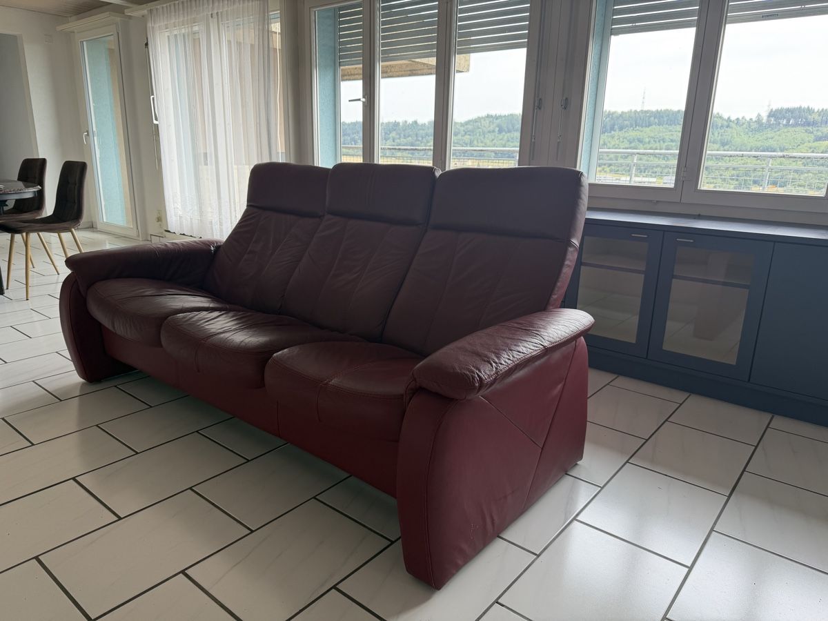 Sofas: Rotes designer Echtleder Sofa – Gebraucht aus Dürrenroth von Clifford 1