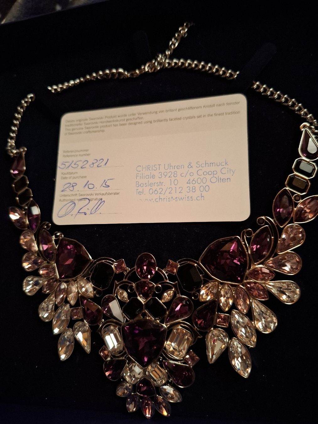 Swarovski Catenine: SWAROWSKI IMPULSE BIB HALSKETTE NO.5152821 – Nuovo e nell'imballaggio originale da Gretzenbach venduto da schibaya 2