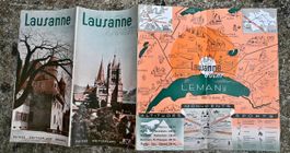 50er/60er Prospekt LAUSANNE Ouchy kultur
