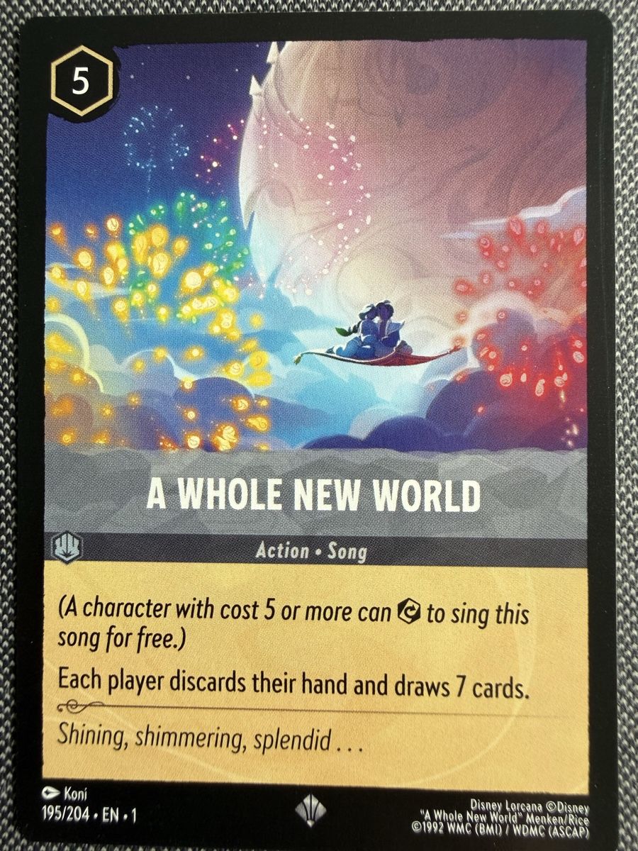 Disney Carte collezionabili: A whole new World – Nuovo (secondo la descrizione) da Allenwinden venduto da nam_1988