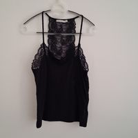 Munich Freedom Black Lace Top Size M