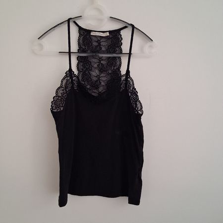 Munich Freedom Black Lace Top Size M