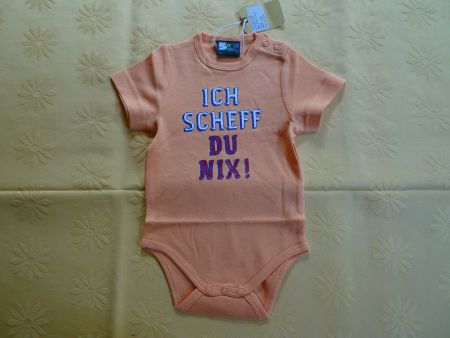 NEUER Body orange "Ich Scheff Du nix!" Gr. 62/68 - 260720