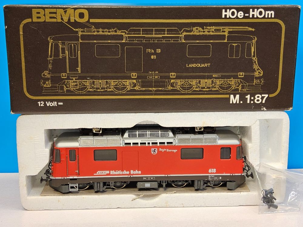 Bemo Modelleisenbahnen: BEMO 125818 Vitrinenmodell _ RhB Ge 4/4 II _ 618 _ Bergün – Gebraucht aus Uerikon von Airport68 9