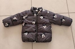 Winterjacke mit Mickey Mouse Print, Grösse 86