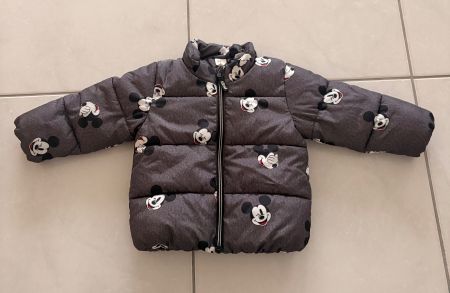 Winterjacke mit Mickey Mouse Print, Grösse 86