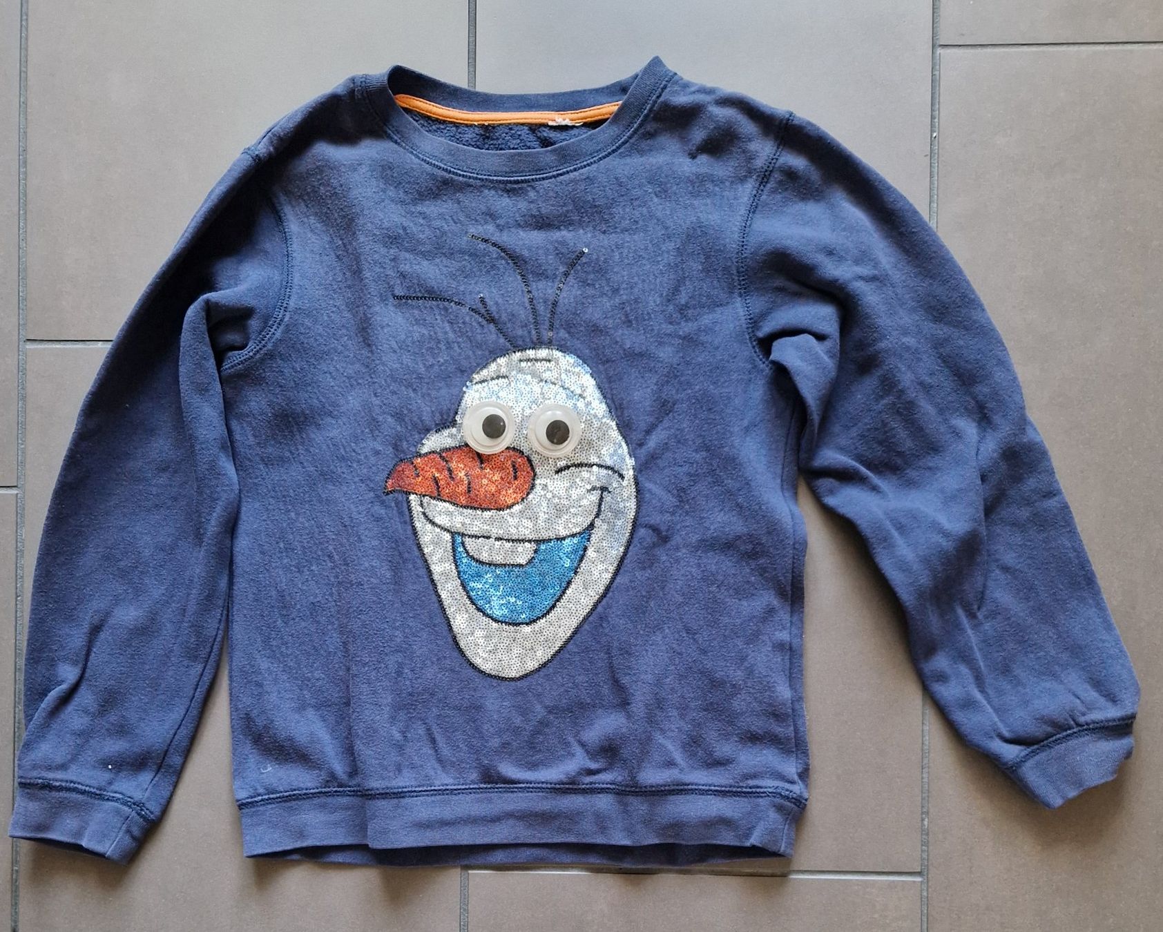 H&M Maglioni & Felpe: Olaf Sweat Pullover Grösse 134 - 140 / Glitzernde Pailletten – Usato da Jona venduto da Loki40