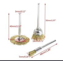 Schleifblock GOLD Messing Bürsten 9 Pcs. NEU !