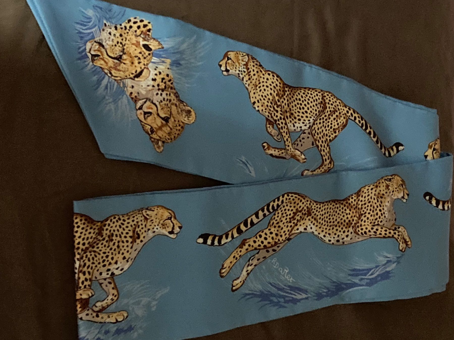 Hermès Foulard & Sciarpe: Hermes Maxi Twilly Slim Guepards Neu – Nuovo e nell'imballaggio originale da Zuerich venduto da SaTs-43 2