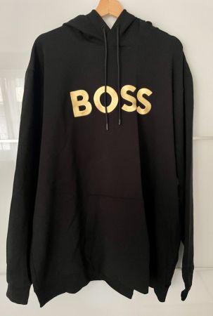 Hoodie/ Kapuzen-Pullover schwarz von Hugo Boss, Gr.5XL