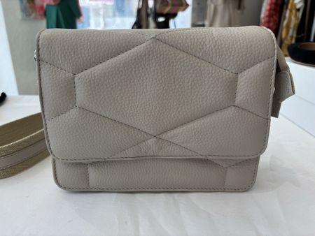 Damen Umhängetasche beige Leder neuwertig