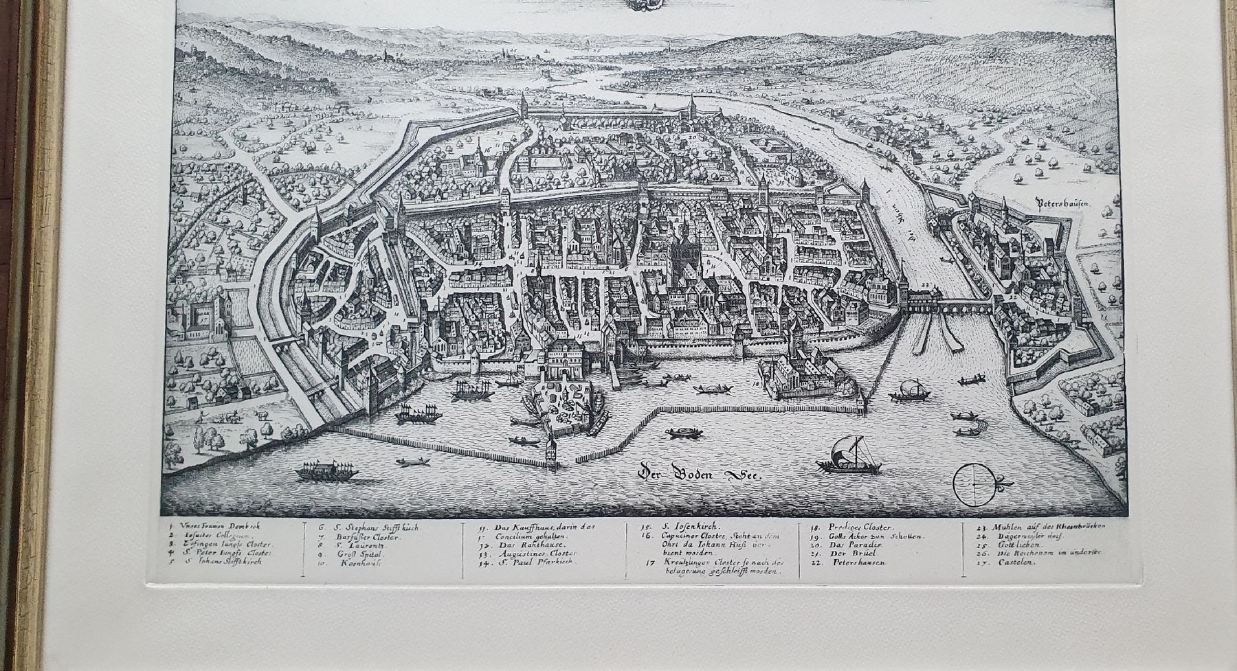 Gemälde: Bild - Radierung - Stadtplan Konstanz 1633 – Gebraucht aus Kreuzlingen von Rschweiz1 1