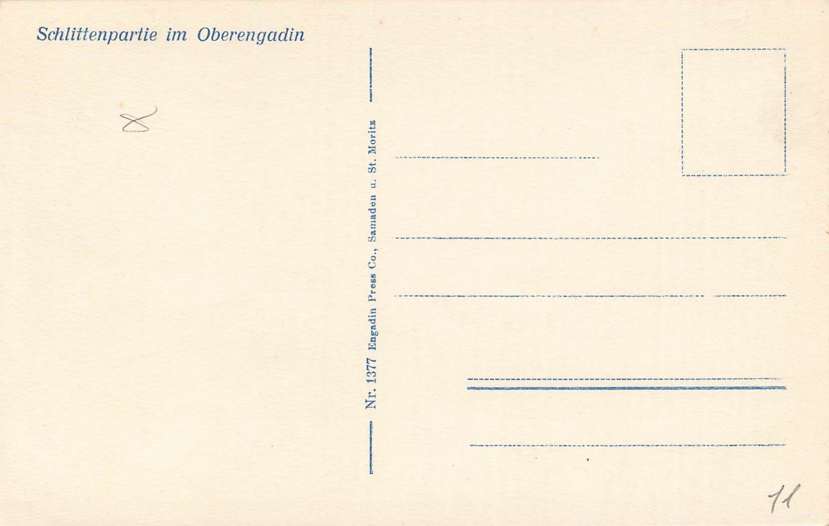 Cartoline postali: Schlittenpartie im Oberengadin – Usato da Biasca venduto da Blenio71 1