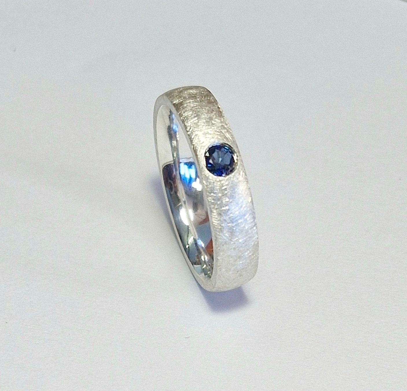 Anelli: Saphir Ring in Silber 925, inkl. Grössenanpassung – Nuovo e nell'imballaggio originale da Zürich venduto da GOS08 3