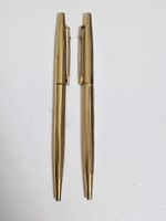 2 Kugelschreiber goldfarben vergoldet gebraucht