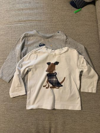 Kinder 2 Stück Langarmshirt Gr. 80