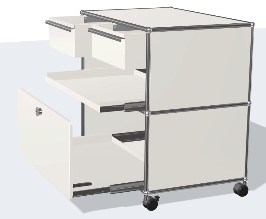 USM Eléments de bureau: USM Haller Rollcontainer, Stahlblau – D'occasion à Uster par Egron74 1