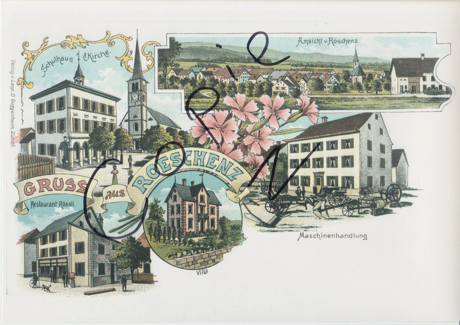 Cartoline postali: Gruss aus Roeschenz – Usato da Fällanden venduto da Blausegelfliege