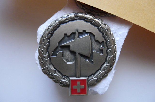 Medaglie: Beret Emblem  silber  Armeetruppen – Nuovo e nell'imballaggio originale da Steffisburg venduto da Gswiss