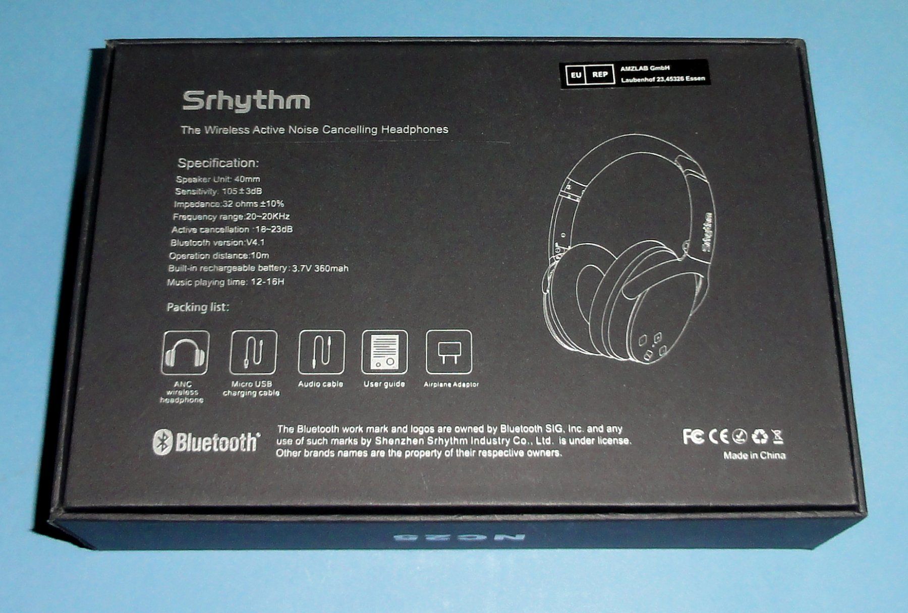 Cuffie: Srhythm NC25 Bluetooth Wireless Kopfhörer Noise Cancelling – Nuovo (secondo la descrizione) da Waldenburg venduto da Rcparts 2