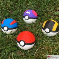 Pokeball Set 4 Balls 3D Printed Gaming Collection