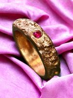 Wilder Ring, Bronze & Rubin, Gr. 55,8