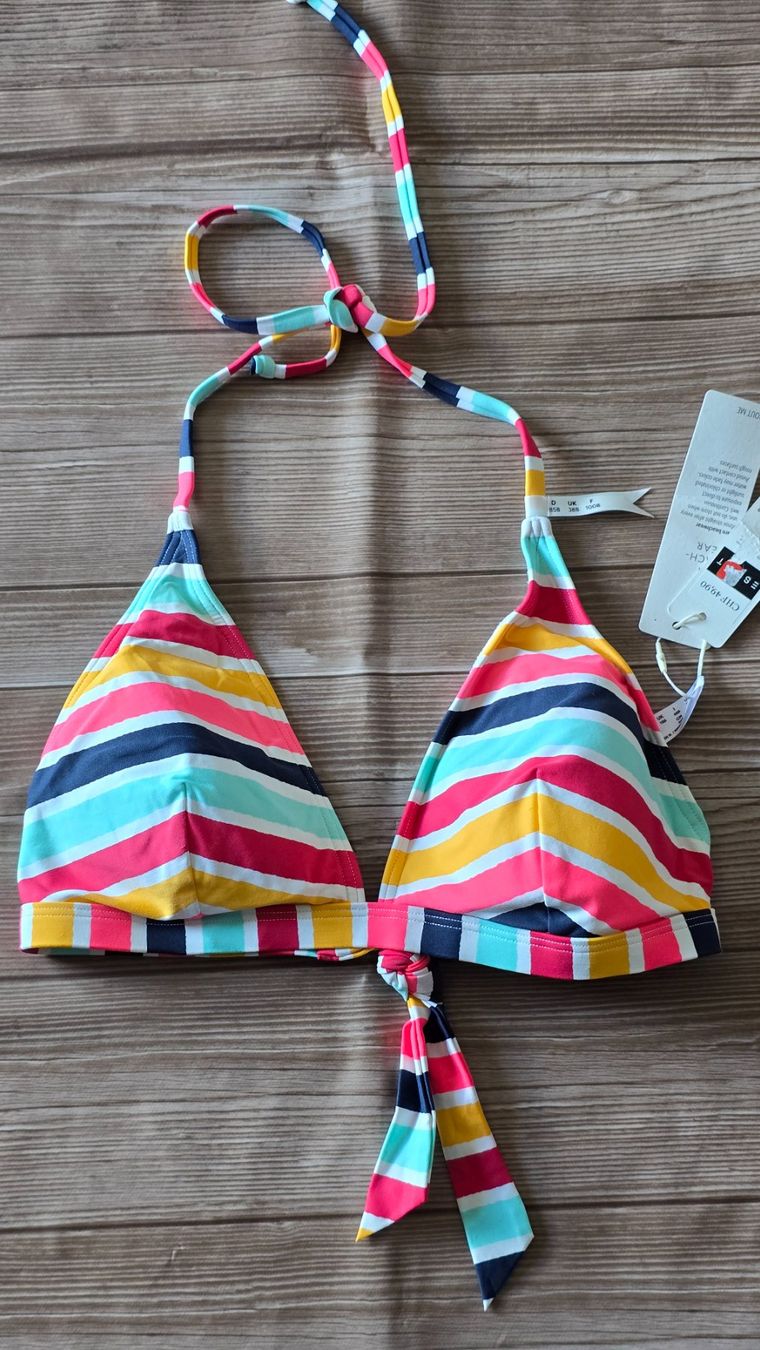 Esprit Costumi da bagno & Bikini: Esprit Bikini-Oberteil - 42 B - Bunt gestreift – Nuovo (secondo la descrizione) da Thalwil venduto da VitaMini 1