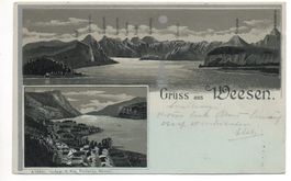 LITHO Gruss aus WEESEN Mondschein