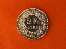 2 Franken 1996 stgl *nigelnagelneu!* unzirkuliert