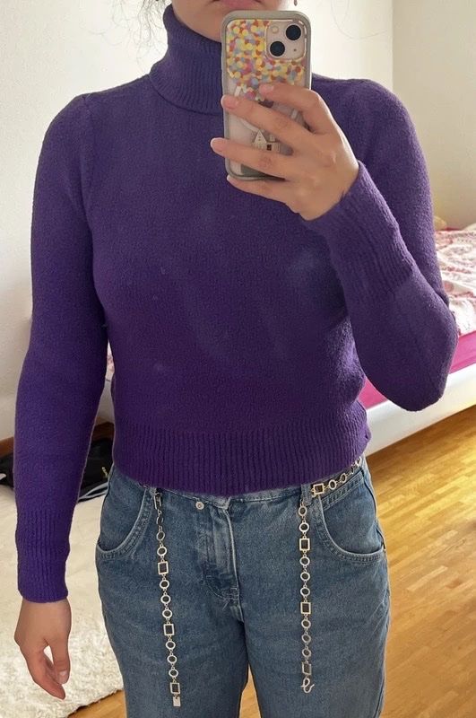 Zara Pullover & Sweatshirts: Col roulé violet – Gebraucht aus Bernex von claraaaa4