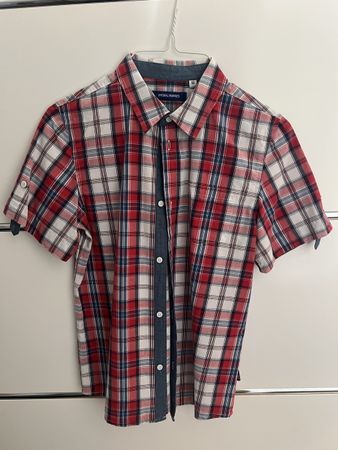 Kurzarmhemd Original Marines kariert Grösse 10 Baumwolle