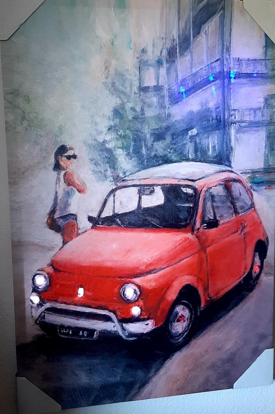 Foto & Immagini: Fiat 500 classic Oldtimer LED Kunstbild – Nuovo e nell'imballaggio originale da Kilchberg ZH venduto da ruedi34 1