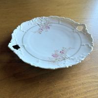 Vintage Porzellanplatte mit Blumenmotiv – dekorativ