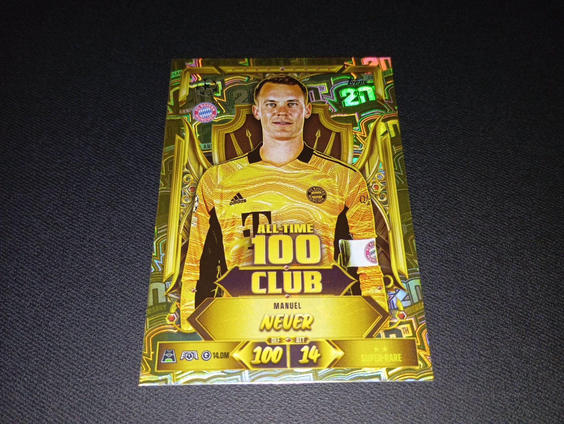 Topps Match Attax Manuel Neuer 478⚡All Time 100 Club Gold⚡CL (Neu ...
